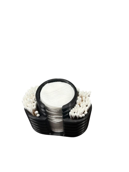 Bomullspad & Q-tips holder - stilren oppbevaring